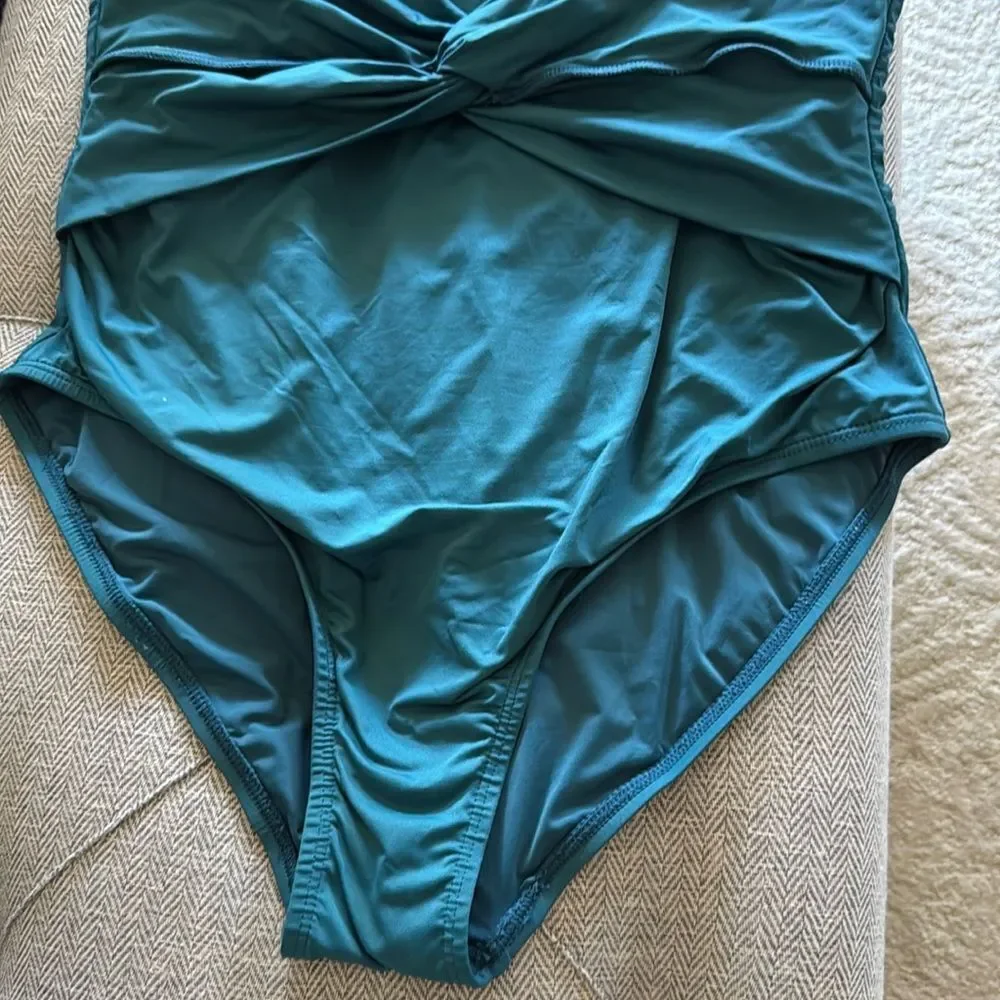 Jantzen Teal One Piece Swimsuit size 10